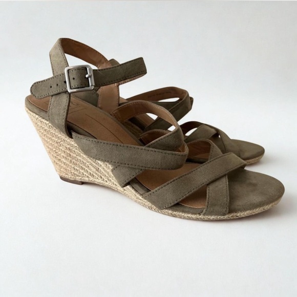 DV by Dolce Vita Shoes - DV by Dolce Vita Olive Wedge Sandals with Espadrille Heel